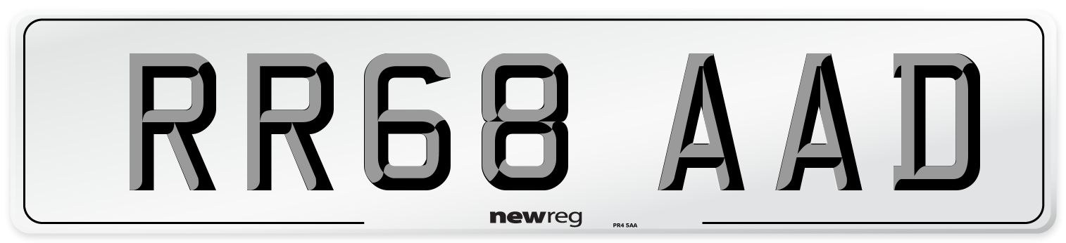 RR68 AAD Number Plate from New Reg